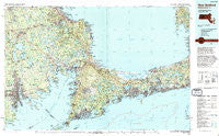 New Bedford Massachusetts Historical topographic map, 1:100000 scale, 30 X 60 Minute, Year 1994