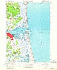Newburyport East Massachusetts Historical topographic map, 1:25000 scale, 7.5 X 7.5 Minute, Year 1966