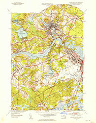 Newburyport West Massachusetts Historical topographic map, 1:31680 scale, 7.5 X 7.5 Minute, Year 1952