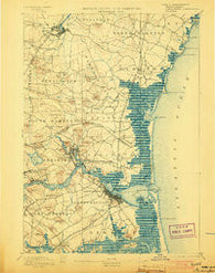 Newburyport New Hampshire Historical topographic map, 1:62500 scale, 15 X 15 Minute, Year 1894