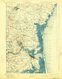 Newburyport New Hampshire Historical topographic map, 1:62500 scale, 15 X 15 Minute, Year 1894
