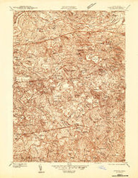 Newton Massachusetts Historical topographic map, 1:24000 scale, 7.5 X 7.5 Minute, Year 1944