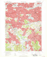 Newton Massachusetts Historical topographic map, 1:24000 scale, 7.5 X 7.5 Minute, Year 1956