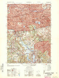 Newton Massachusetts Historical topographic map, 1:25000 scale, 7.5 X 7.5 Minute, Year 1954