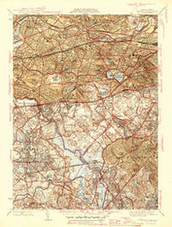 Newton Massachusetts Historical topographic map, 1:31680 scale, 7.5 X 7.5 Minute, Year 1946