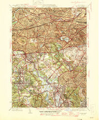 Newton Massachusetts Historical topographic map, 1:31680 scale, 7.5 X 7.5 Minute, Year 1946