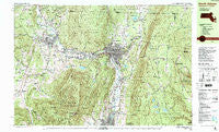 North Adams Massachusetts Historical topographic map, 1:25000 scale, 7.5 X 15 Minute, Year 1988