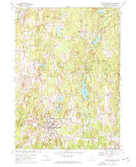 North Brookfield Massachusetts Historical topographic map, 1:24000 scale, 7.5 X 7.5 Minute, Year 1967