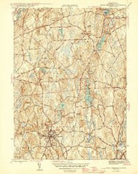 North Brookfield Massachusetts Historical topographic map, 1:31680 scale, 7.5 X 7.5 Minute, Year 1946