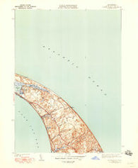 North Truro Massachusetts Historical topographic map, 1:24000 scale, 7.5 X 7.5 Minute, Year 1944