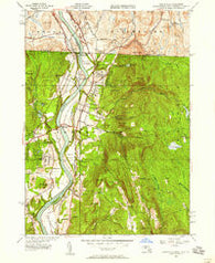 Northfield Massachusetts Historical topographic map, 1:24000 scale, 7.5 X 7.5 Minute, Year 1945