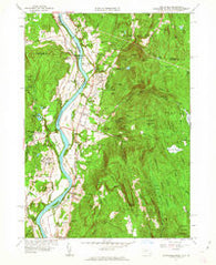 Northfield Massachusetts Historical topographic map, 1:24000 scale, 7.5 X 7.5 Minute, Year 1961