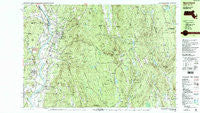Northfield Massachusetts Historical topographic map, 1:25000 scale, 7.5 X 15 Minute, Year 1990