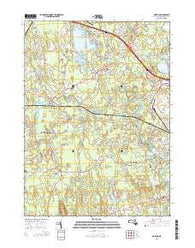 Norton Massachusetts Current topographic map, 1:24000 scale, 7.5 X 7.5 Minute, Year 2015