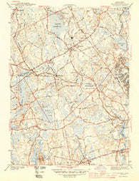 Norton Massachusetts Historical topographic map, 1:31680 scale, 7.5 X 7.5 Minute, Year 1944