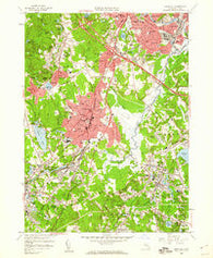 Norwood Massachusetts Historical topographic map, 1:24000 scale, 7.5 X 7.5 Minute, Year 1958
