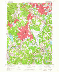 Norwood Massachusetts Historical topographic map, 1:24000 scale, 7.5 X 7.5 Minute, Year 1958