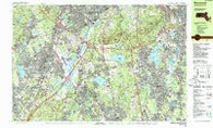 Norwood Massachusetts Historical topographic map, 1:25000 scale, 7.5 X 15 Minute, Year 1985