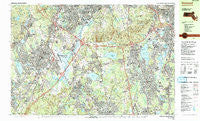 Norwood Massachusetts Historical topographic map, 1:25000 scale, 7.5 X 15 Minute, Year 1985