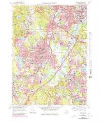 Norwood Massachusetts Historical topographic map, 1:25000 scale, 7.5 X 7.5 Minute, Year 1970