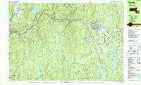 Orange Massachusetts Historical topographic map, 1:25000 scale, 7.5 X 15 Minute, Year 1990