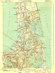 Orleans Massachusetts Historical topographic map, 1:31680 scale, 7.5 X 7.5 Minute, Year 1944