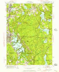 Oxford Massachusetts Historical topographic map, 1:24000 scale, 7.5 X 7.5 Minute, Year 1953