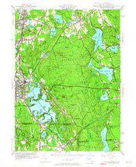 Oxford Massachusetts Historical topographic map, 1:24000 scale, 7.5 X 7.5 Minute, Year 1964