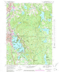 Oxford Massachusetts Historical topographic map, 1:24000 scale, 7.5 X 7.5 Minute, Year 1969