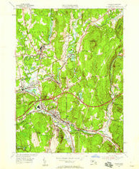 Palmer Massachusetts Historical topographic map, 1:24000 scale, 7.5 X 7.5 Minute, Year 1954