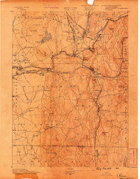 Palmer Massachusetts Historical topographic map, 1:62500 scale, 15 X 15 Minute, Year 1889