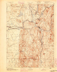 Palmer Massachusetts Historical topographic map, 1:62500 scale, 15 X 15 Minute, Year 1893