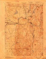 Palmer Massachusetts Historical topographic map, 1:62500 scale, 15 X 15 Minute, Year 1893