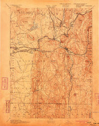 Palmer Massachusetts Historical topographic map, 1:62500 scale, 15 X 15 Minute, Year 1893
