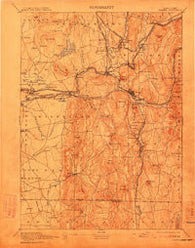 Palmer Massachusetts Historical topographic map, 1:62500 scale, 15 X 15 Minute, Year 1893