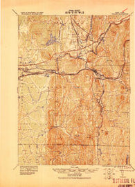 Palmer Massachusetts Historical topographic map, 1:62500 scale, 15 X 15 Minute, Year 1919