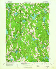 Paxton Massachusetts Historical topographic map, 1:24000 scale, 7.5 X 7.5 Minute, Year 1950