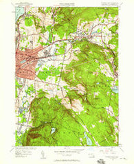 Pittsfield East Massachusetts Historical topographic map, 1:24000 scale, 7.5 X 7.5 Minute, Year 1944