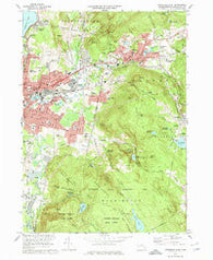 Pittsfield East Massachusetts Historical topographic map, 1:24000 scale, 7.5 X 7.5 Minute, Year 1973