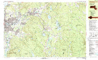 Pittsfield East Massachusetts Historical topographic map, 1:25000 scale, 7.5 X 15 Minute, Year 1988