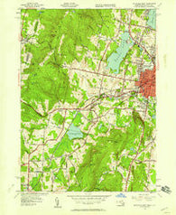 Pittsfield West Massachusetts Historical topographic map, 1:24000 scale, 7.5 X 7.5 Minute, Year 1944