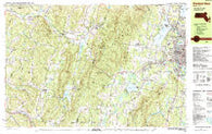 Pittsfield West Massachusetts Historical topographic map, 1:25000 scale, 7.5 X 15 Minute, Year 1988