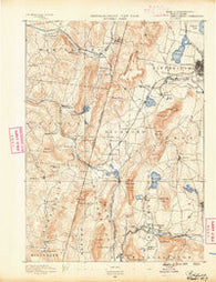 Pittsfield Massachusetts Historical topographic map, 1:62500 scale, 15 X 15 Minute, Year 1890