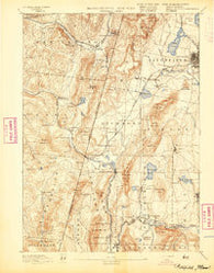 Pittsfield Massachusetts Historical topographic map, 1:62500 scale, 15 X 15 Minute, Year 1894
