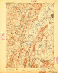 Pittsfield Massachusetts Historical topographic map, 1:62500 scale, 15 X 15 Minute, Year 1897