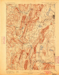 Pittsfield Massachusetts Historical topographic map, 1:62500 scale, 15 X 15 Minute, Year 1897