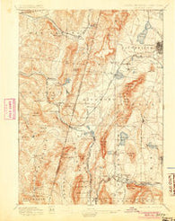 Pittsfield Massachusetts Historical topographic map, 1:62500 scale, 15 X 15 Minute, Year 1897