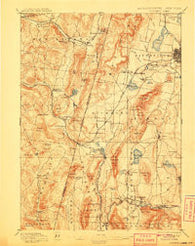 Pittsfield Massachusetts Historical topographic map, 1:62500 scale, 15 X 15 Minute, Year 1897