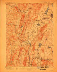 Pittsfield Massachusetts Historical topographic map, 1:62500 scale, 15 X 15 Minute, Year 1897