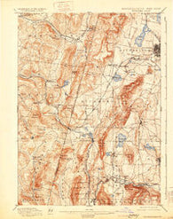 Pittsfield Massachusetts Historical topographic map, 1:62500 scale, 15 X 15 Minute, Year 1897